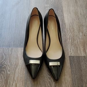 Gently Used black stilleto Coach heels